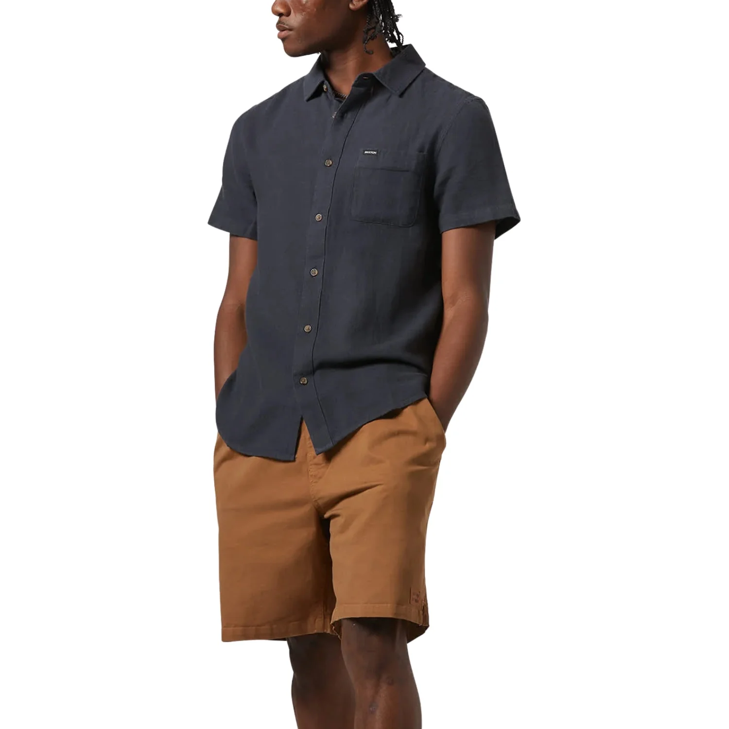 Brixton Charter Organic Cotton S/S Woven Shirt - Men's