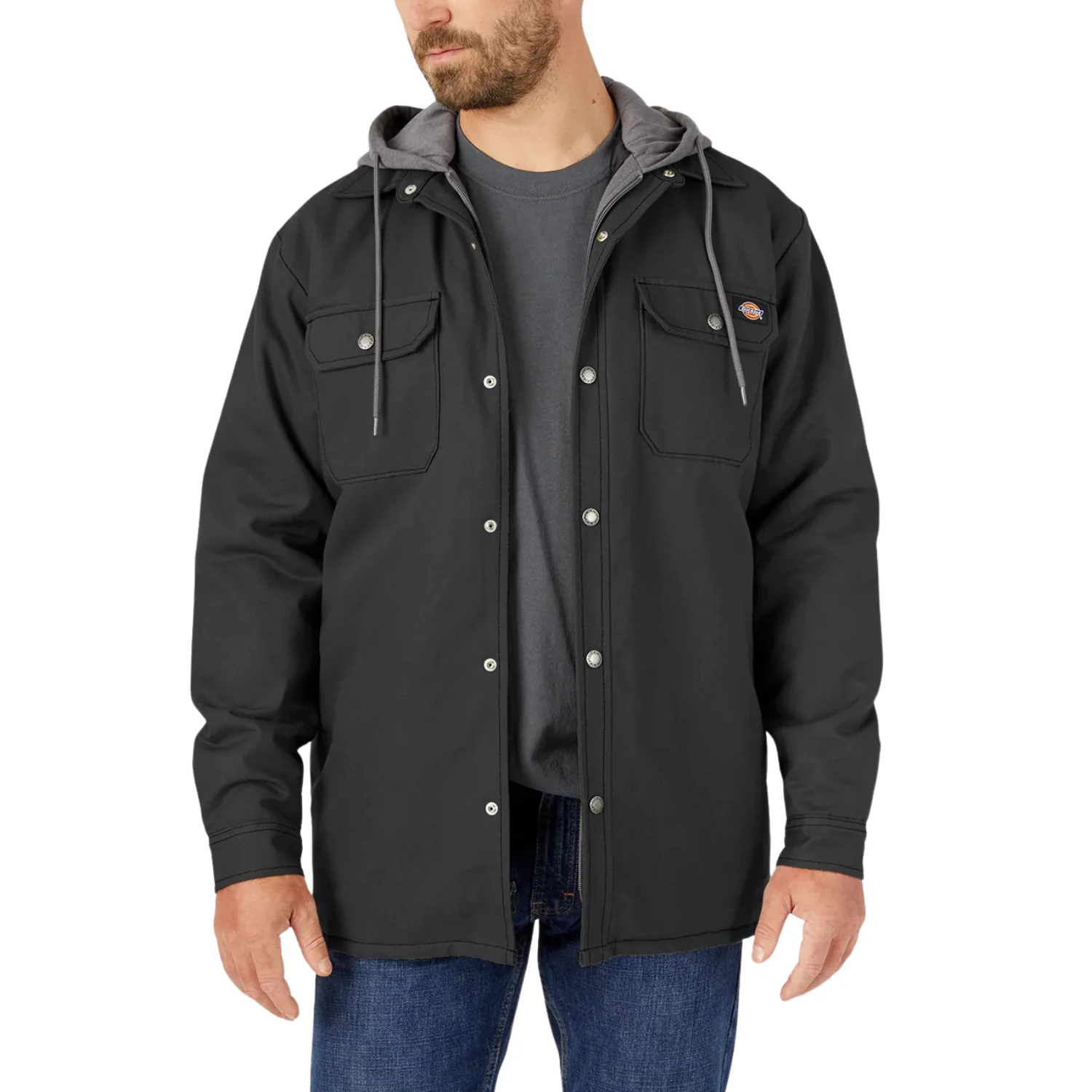 Dickies Men’s Fleece Hooded Duck Shirt Jacket - Men's - Image 3