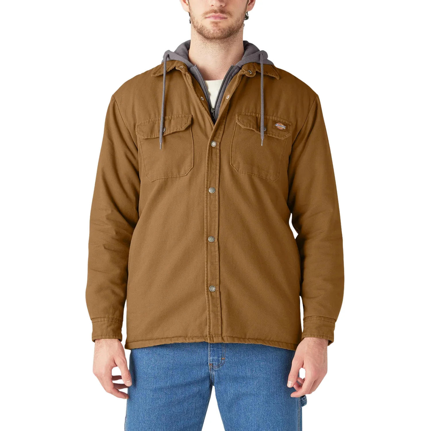 Dickies Men’s Fleece Hooded Duck Shirt Jacket - Men's - Image 5