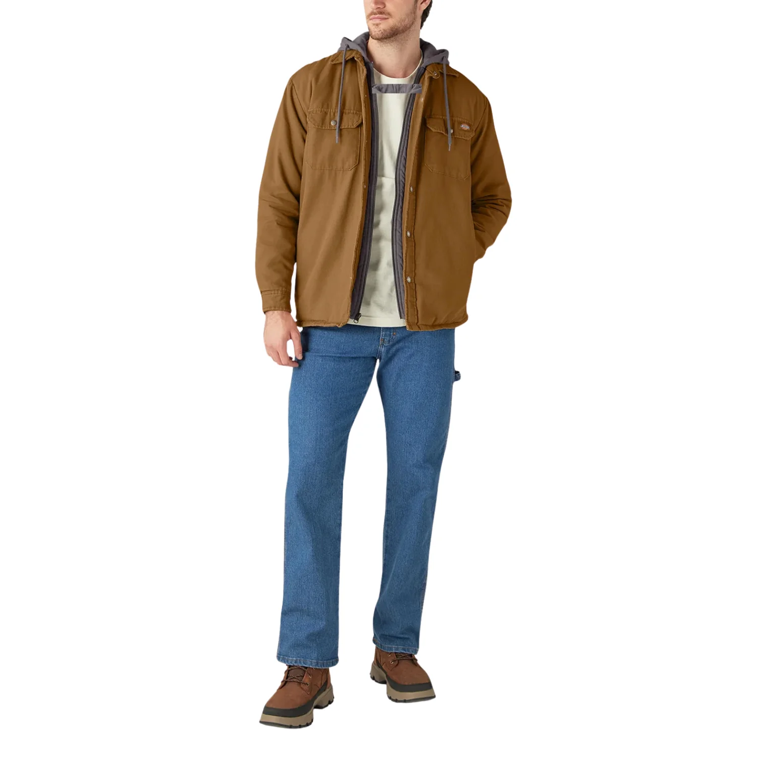 Dickies Men’s Fleece Hooded Duck Shirt Jacket - Men's - Image 7