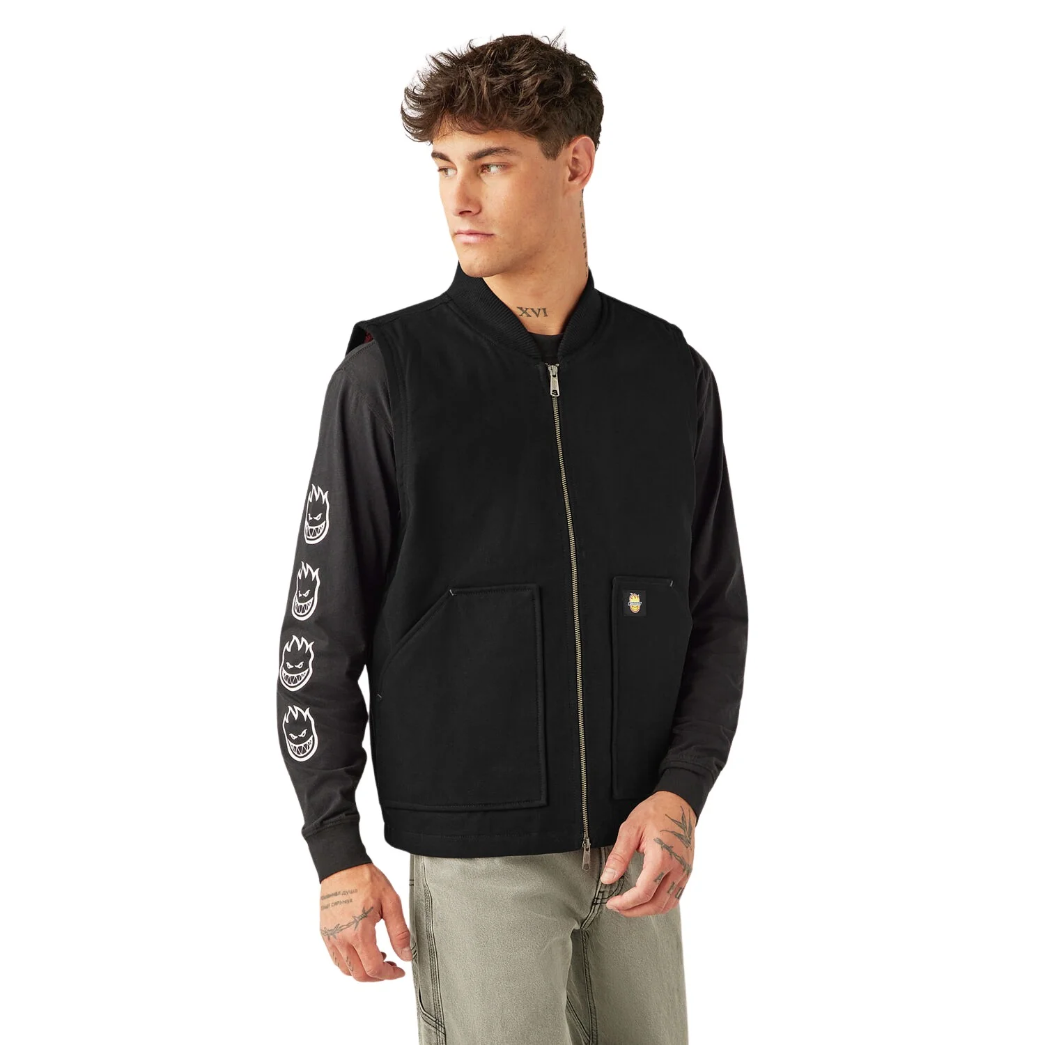 Dickies Skateboarding X Spitfire Men’s Quilt Lined Woven Padded Vest - Men's - Image 4