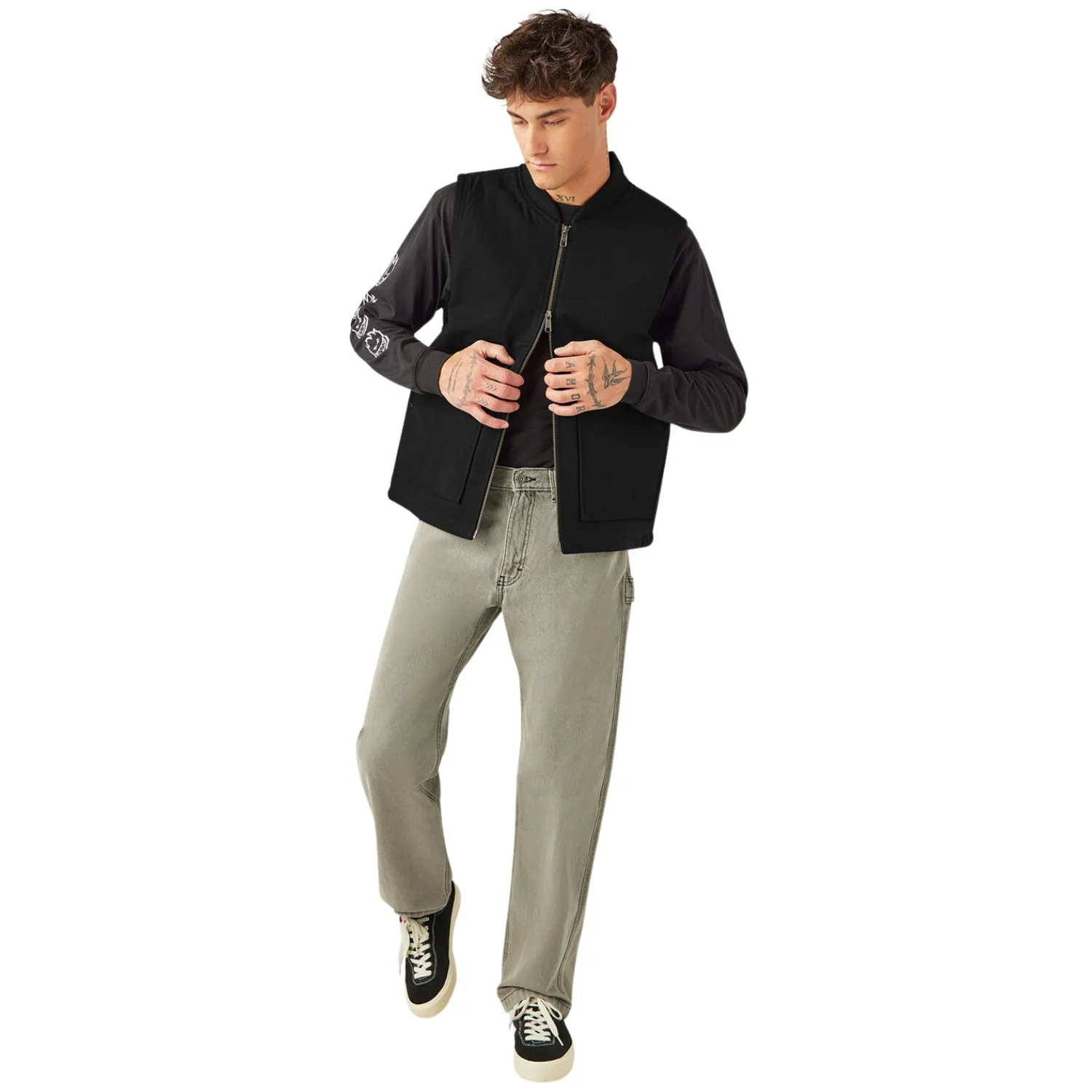Dickies Skateboarding X Spitfire Men’s Quilt Lined Woven Padded Vest - Men's - Image 5