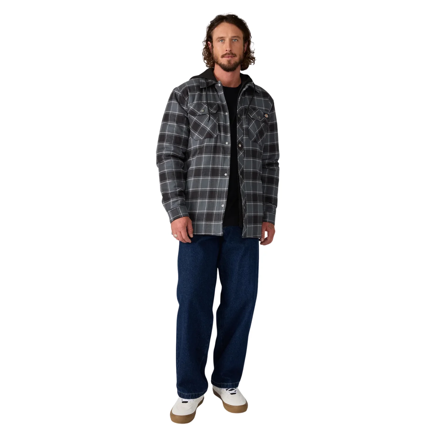 Dickies Water Repellent Flannel Hooded Shirt Jacket - Men's - Image 3