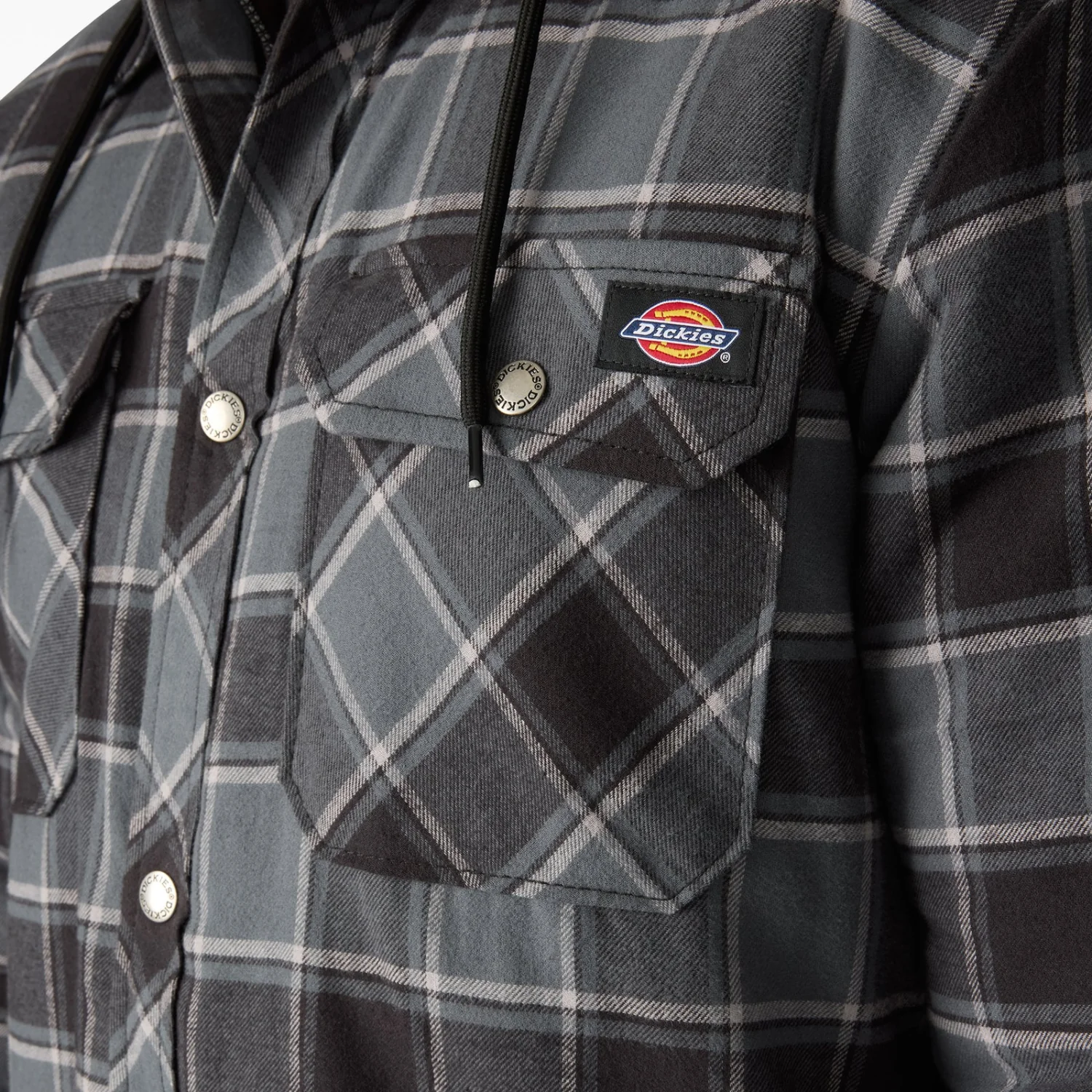 Dickies Water Repellent Flannel Hooded Shirt Jacket - Men's - Image 4