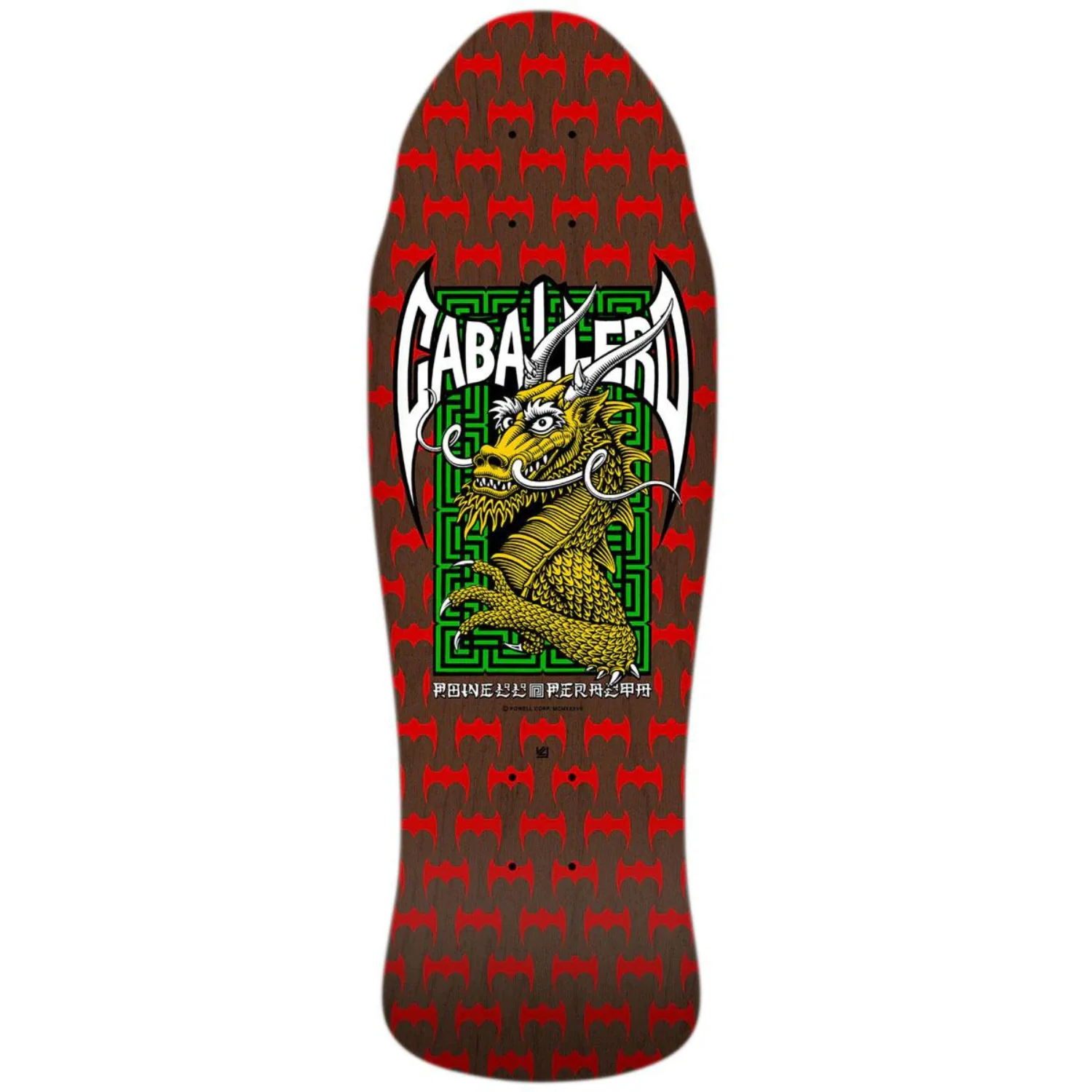 Powell Peralta Caballero Street Red/Brown Stain Reissue Shaped Deck