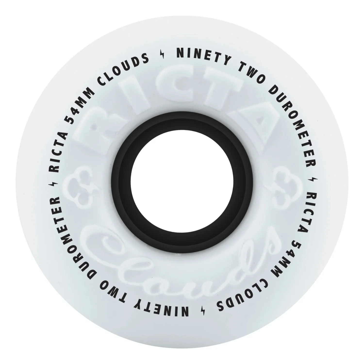 Ricta Clouds Black 92A Skateboard Wheels - Image 4