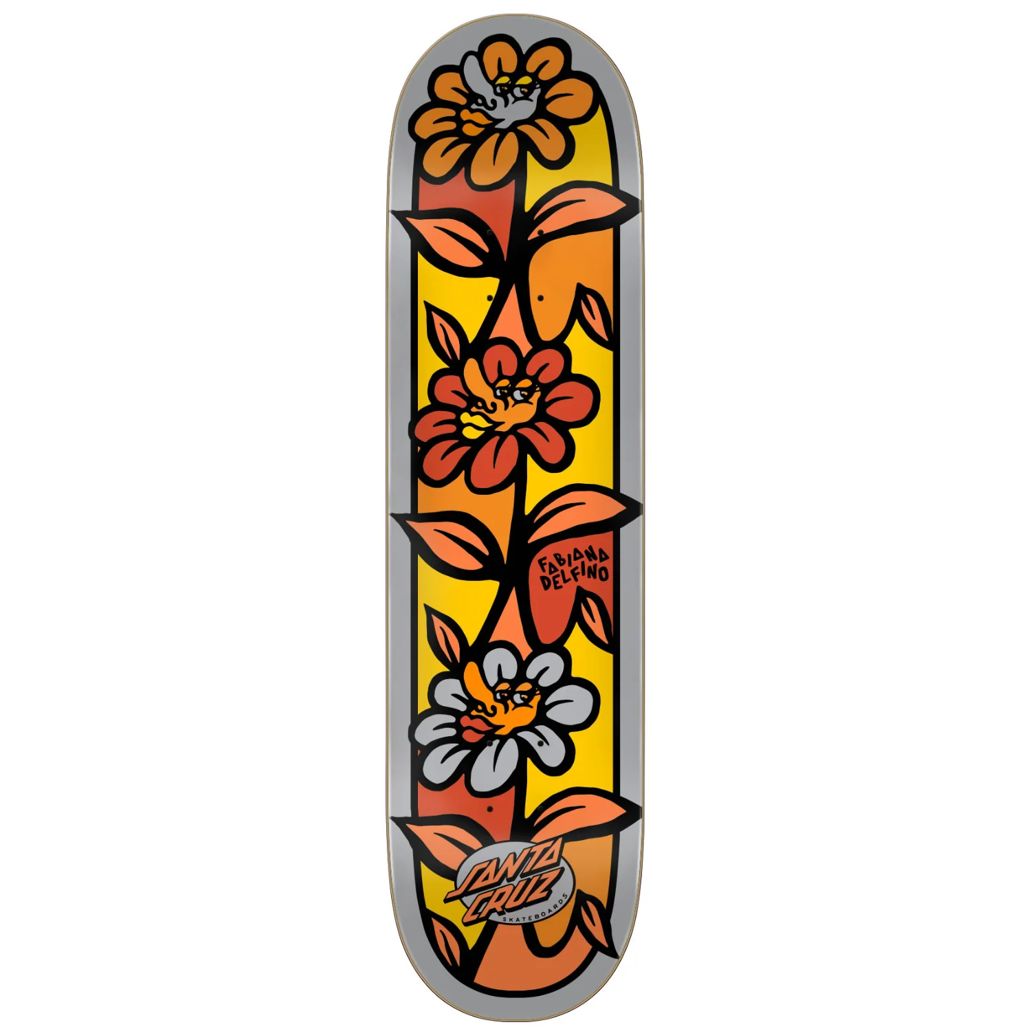 Santa Cruz Delfino Flower Crew Pro Skateboard Deck