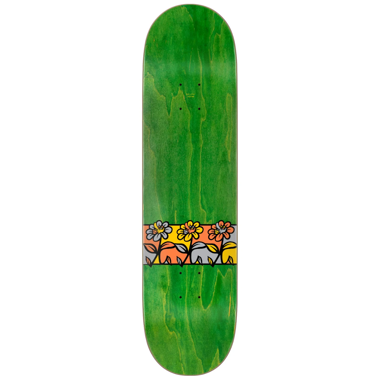 Santa Cruz Delfino Flower Crew Pro Skateboard Deck - Image 2