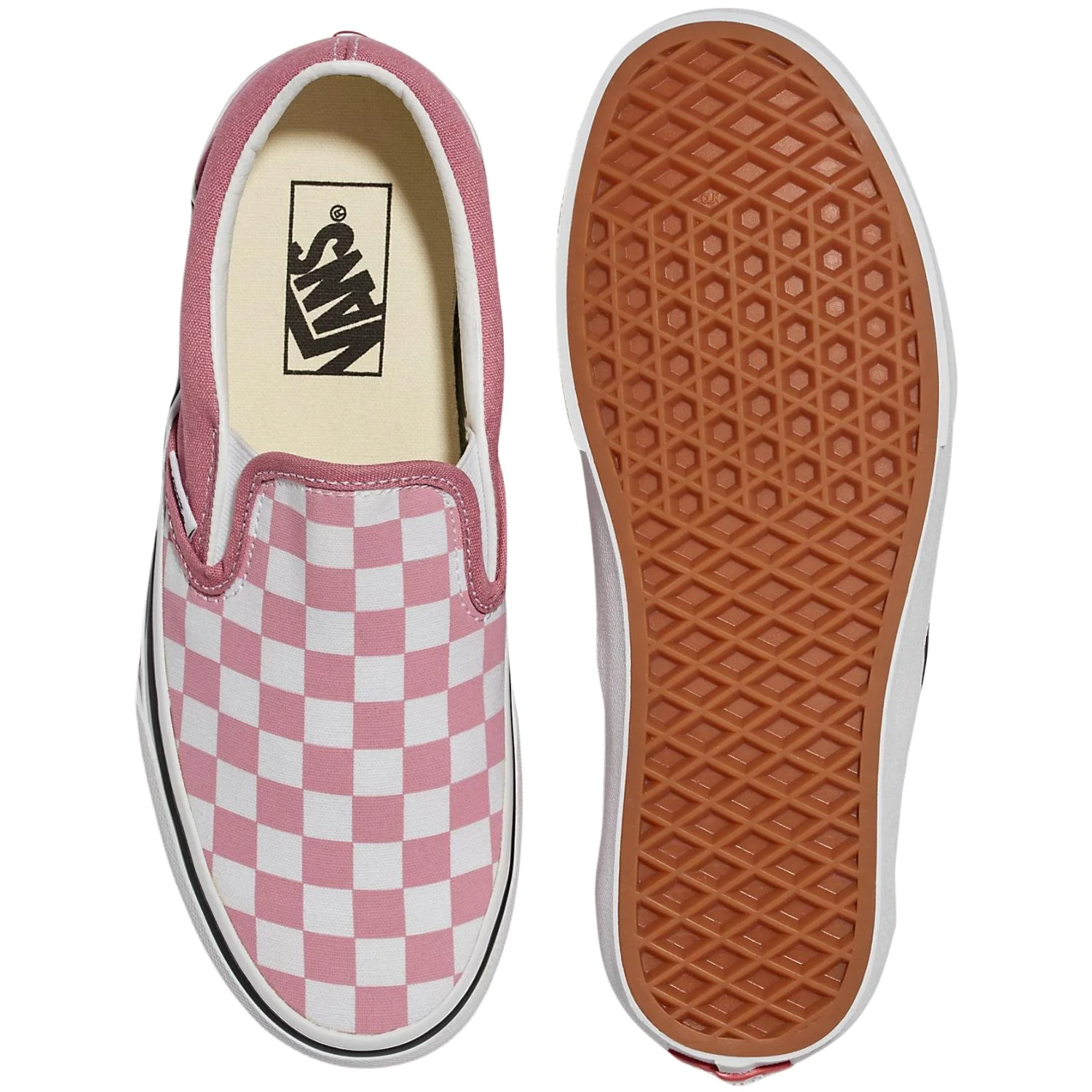 Vans Classic Slip-On Color Theory Checkerboard Foxglove Shoes - Women's - Image 4
