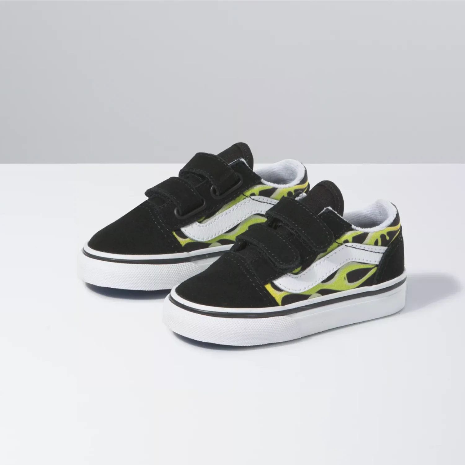Vans Old Skool V (Slime Flame) Black/True White - Image 2