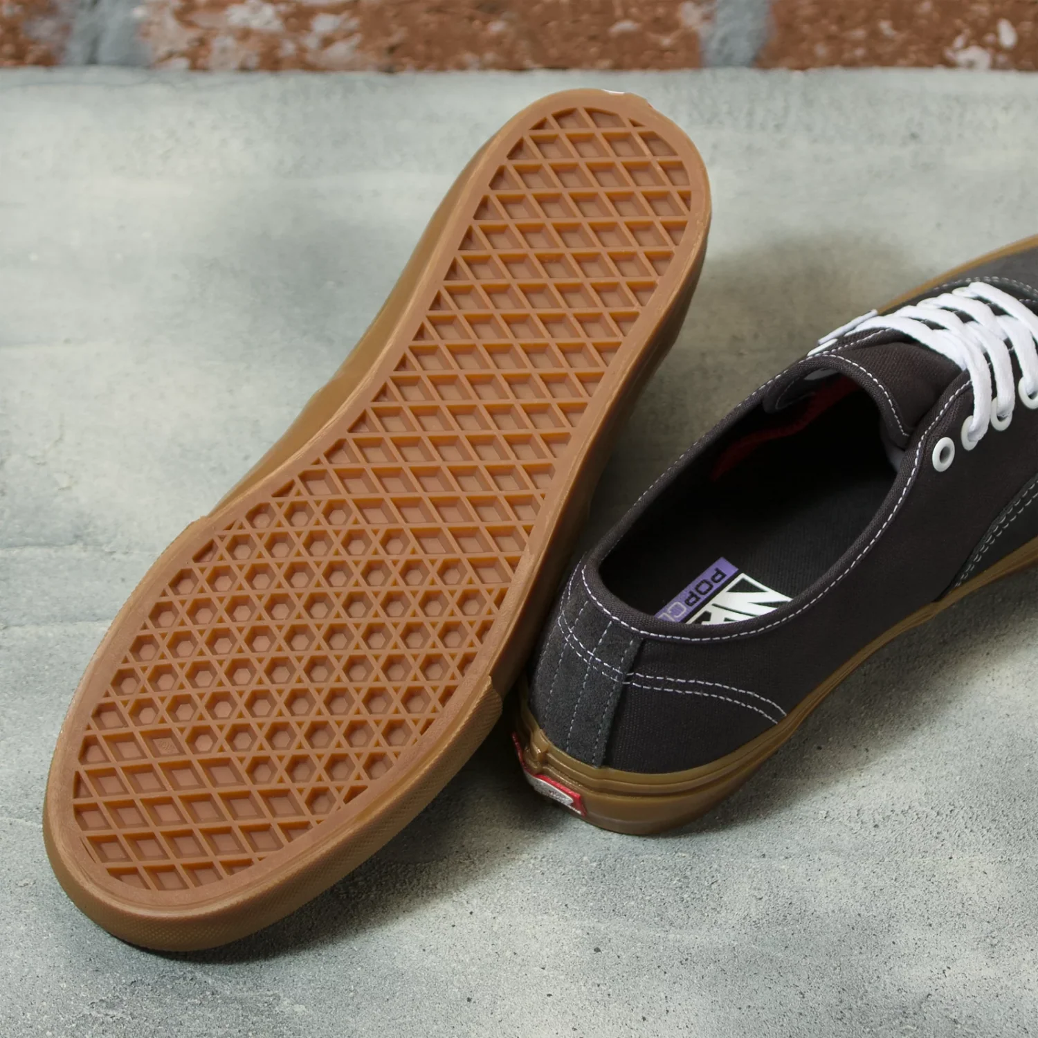 Vans Skate Authentic Raven/Gum Men's Skate Shoes - Image 3