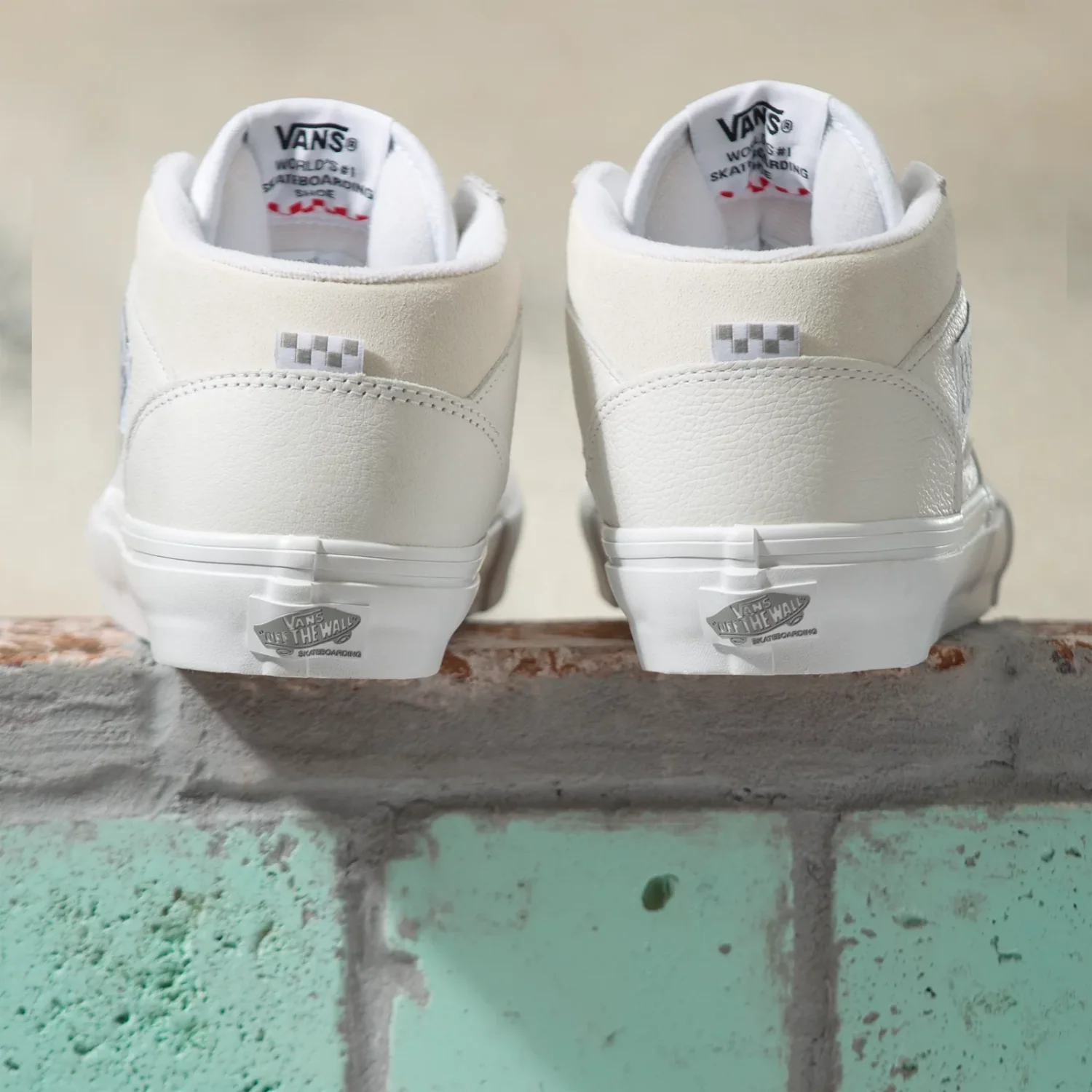 Vans Skate Half Cab Daz White/White Skate Shoes - Image 3