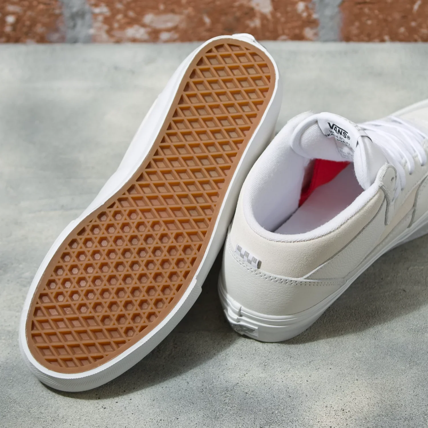Vans Skate Half Cab Daz White/White Skate Shoes - Image 4