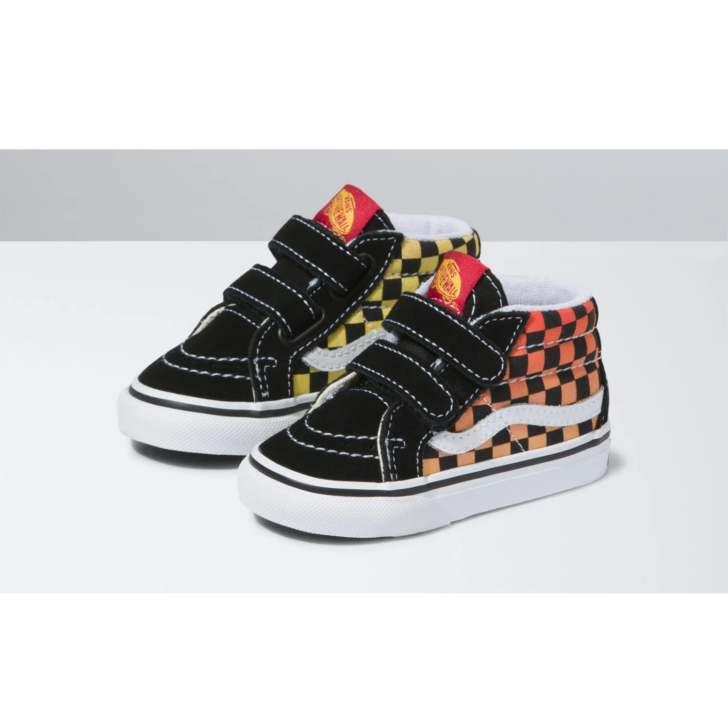 Vans Sk8-Mid Reissue V (Flame Logo Repeat) Black/Multi Toddler Shoes - Image 2